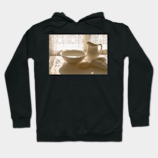 Wash Bowl and Pitcher. Hoodie